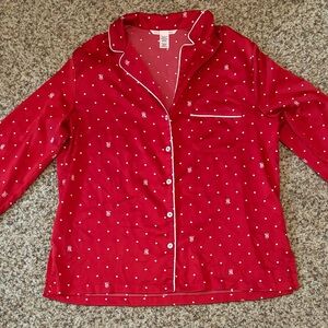 Red Polka Dot Pajama Top